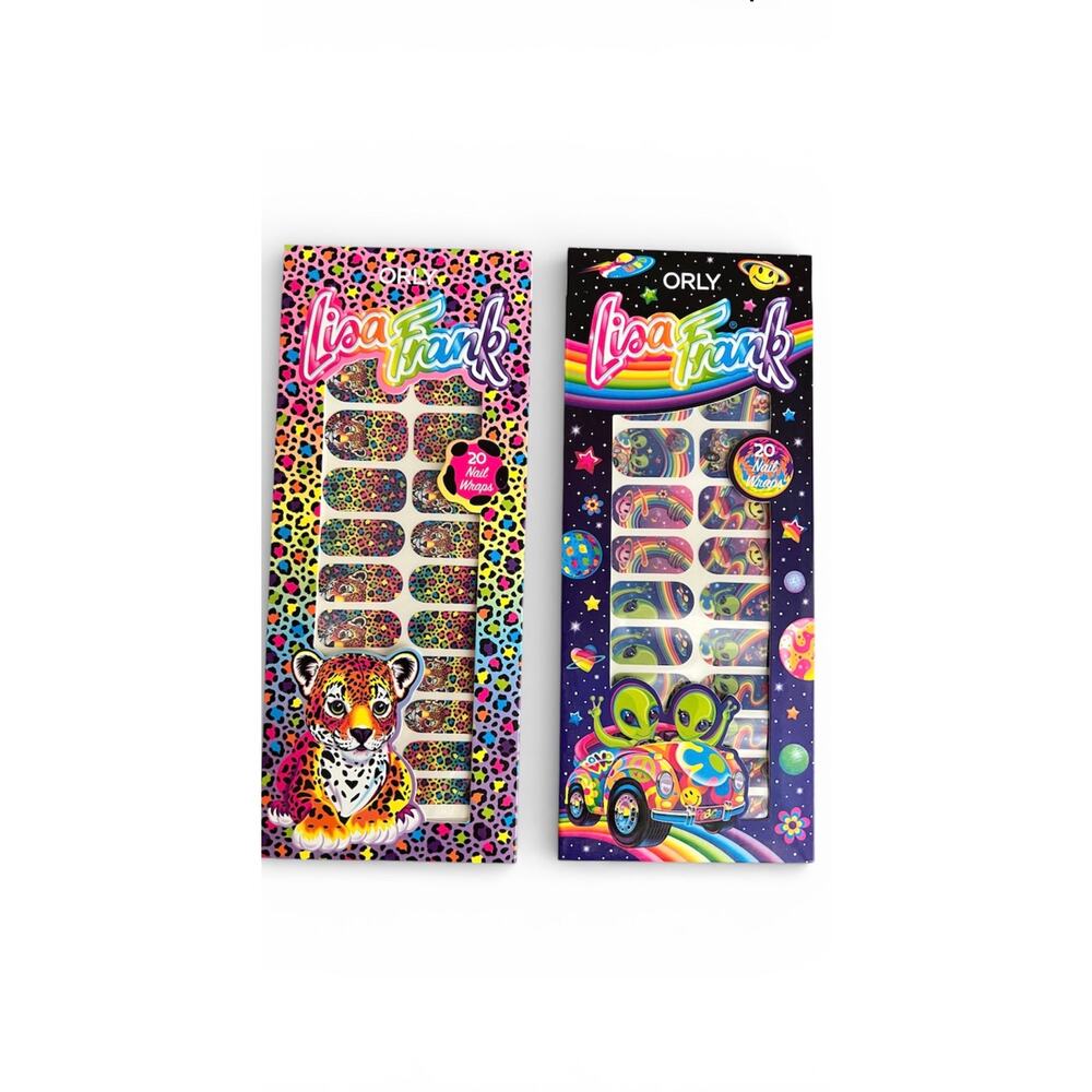 Orly x Lisa Frank Hunter Leopard Cheetah AND Zoomer and Zorbit Nail rWaps